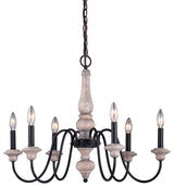 Vaxcel Lighting H0236 Georgetown 6 Light 26"W Taper Candle Style - Vintage Ash