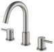 Circular Widespread Sink Faucet With Pop-Up Drain, Brush Nickel