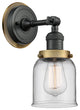 INNOVATIONS LIGHTING 203BK-BPBB-HRBB-G52 Small Bell 1 Light Mixed Metals Sconce