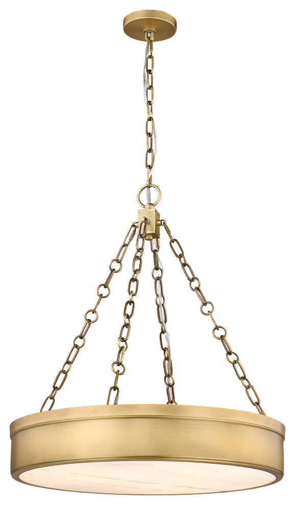 Z-LITE 3-Light Pendant, Rubbed Brass