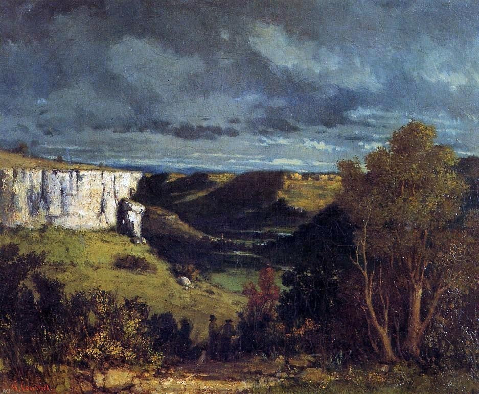 Gustave Courbet The Valley of the Loue in Stormy Weather Wall Decal