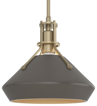 Henry with Chamfer Pendant, Soft Gold, Dark Smoke Accents