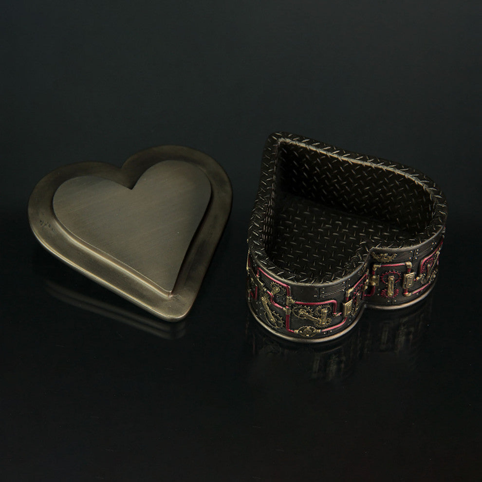 Heart Shaped Steampunk Octopus Trinket / Stash Box