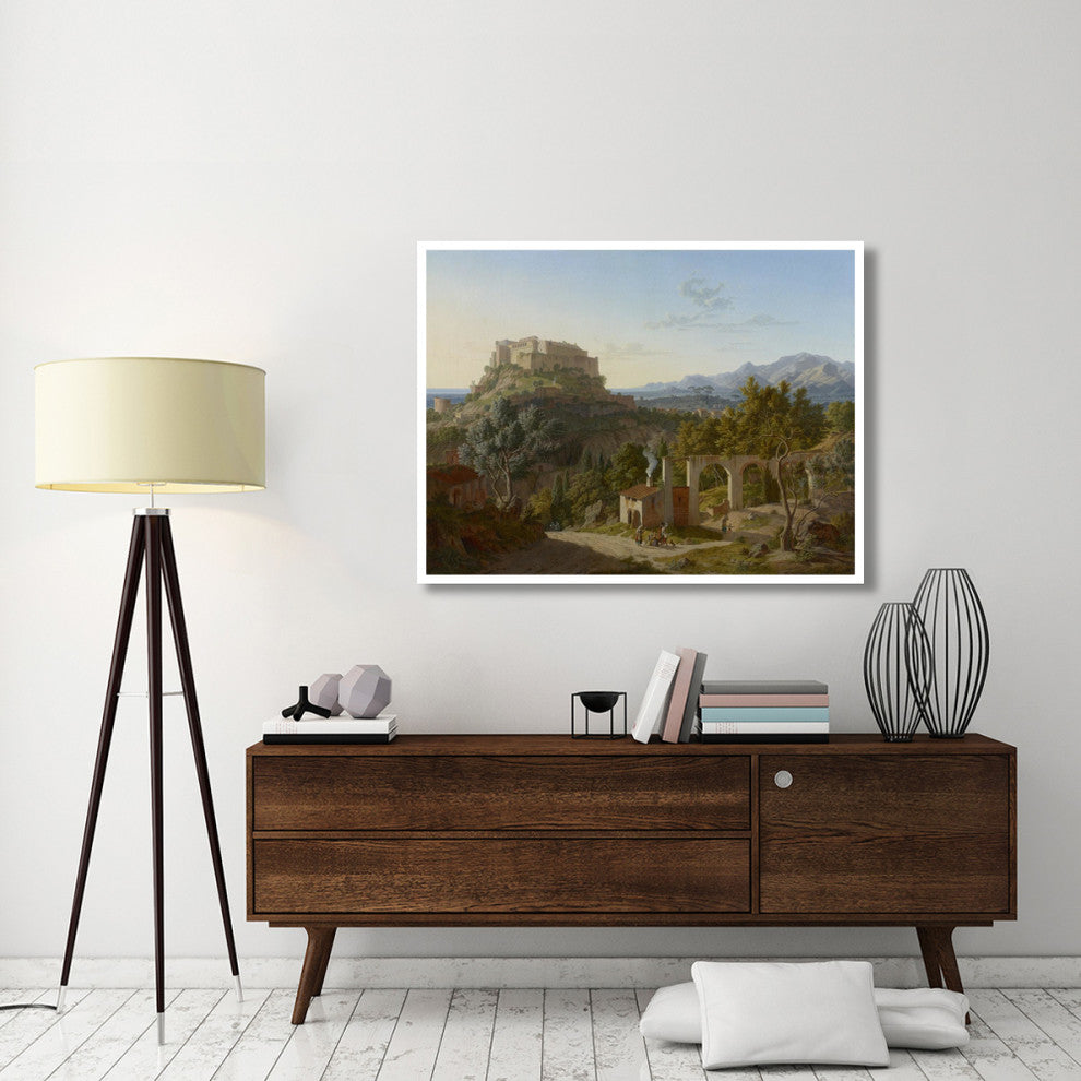 "Landscape with the Castle of Massa di Carrara" Print by Leo von Klenze, 50"x38"