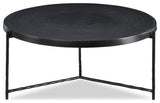 Uttermost 22918 Trellick 36"W Aluminum Top and Iron Coffee Table - Black