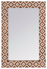 Verona 24" W x 36" H Rectangular Bone-Inlay Wall Mirror