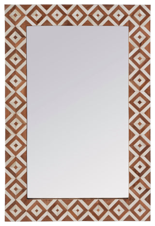 Verona 24" W x 36" H Rectangular Bone-Inlay Wall Mirror