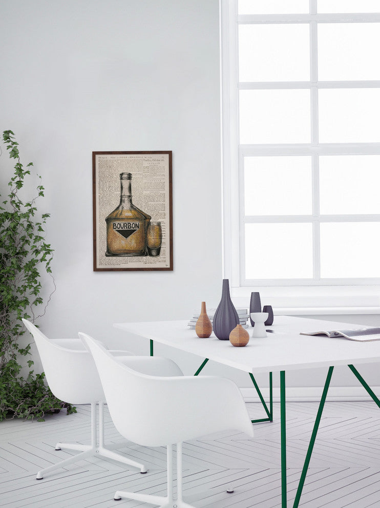 "Bourbon Poured" Framed Painting Print, 16"x24"