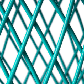 GDF Studio Alameda Outdoor 19" Diameter Lattice Iron Side Table, Matte Teal