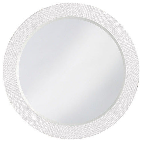 Lancelot Round Mirror, White