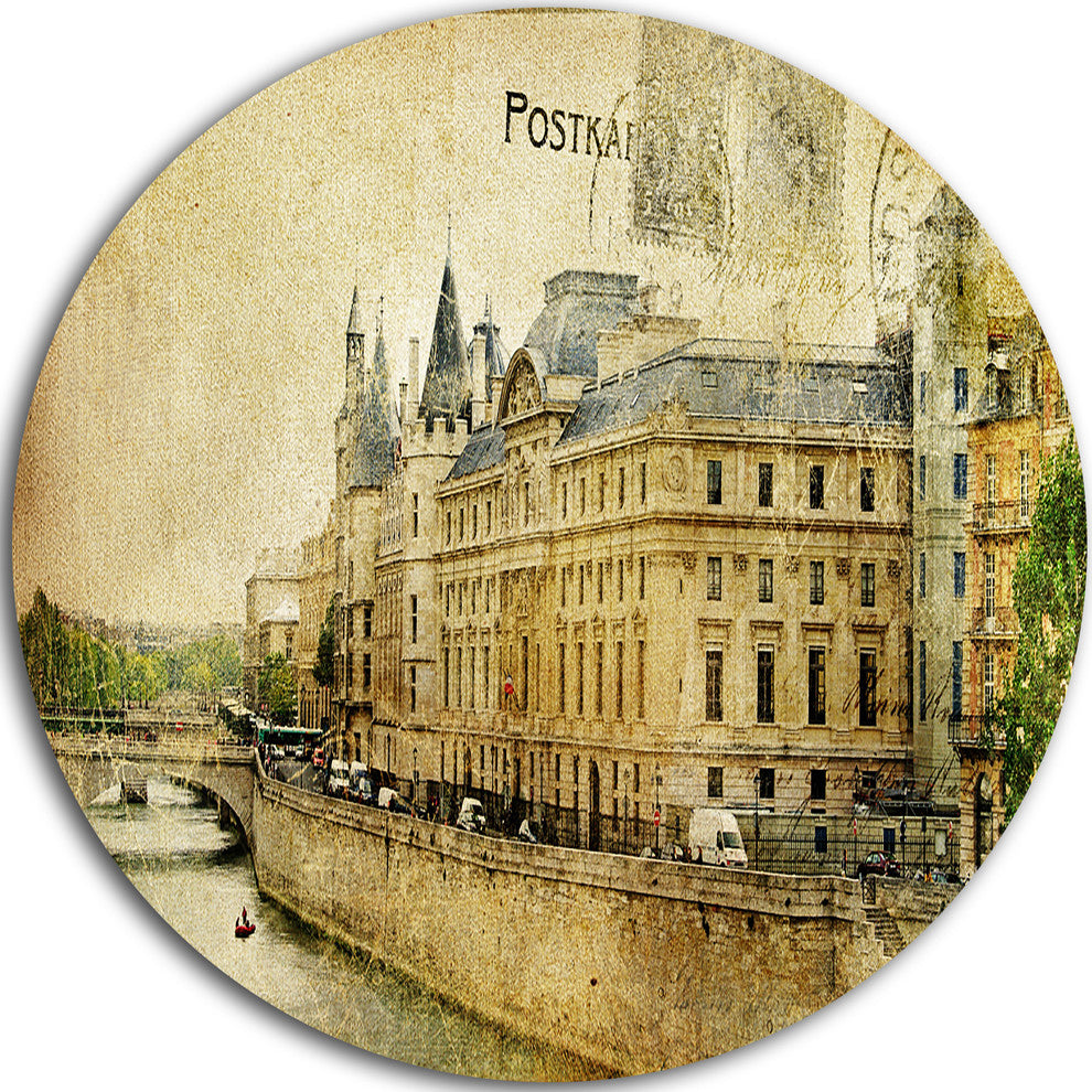 Old Parisian Cards, Digital Disc Metal Artwork, 36"