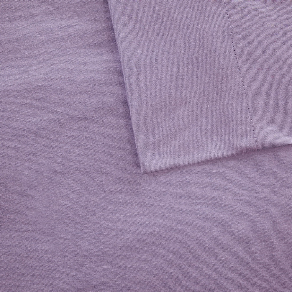 Intelligent Design Cotton Blend Jersey Knit All Season Sheet Set, Purple