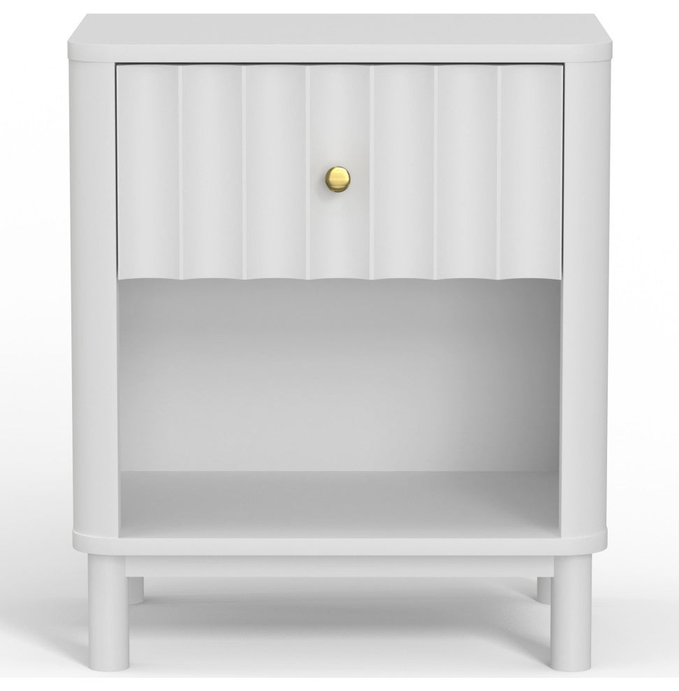 Stapleton 1 Drawer Nightstand, White
