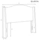 Camelback Wingback Headboard, Linen Gray, Queen