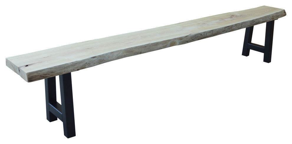 Live Edge Locust Ridgemont Bench, Unfinished, 8 Foot