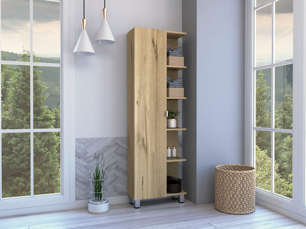 Los Angeles Corner Cabinet, Light Oak