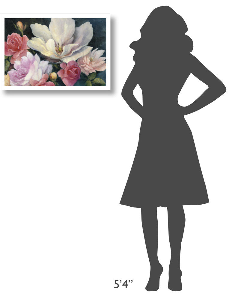"Flemish Fantasy Rose Crop" Digital Paper Print by Julia Purinton, 26"x18"