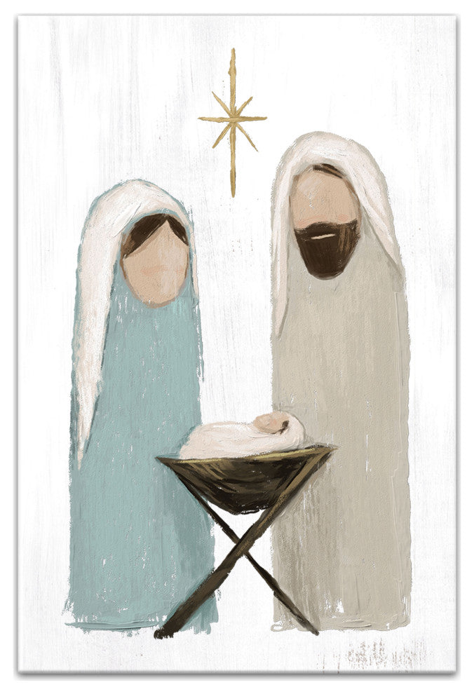 Painted Nativity 6 20x30 Canvas Wall Art