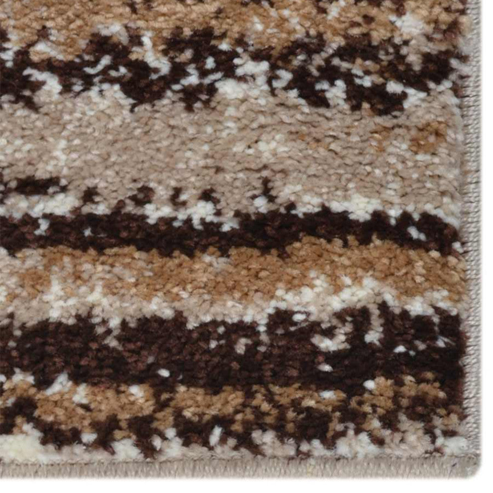 Machine Woven Heatset Polypropylene Area Rug Contemporary Ivory Beige, [Rectangle] 5'x8'