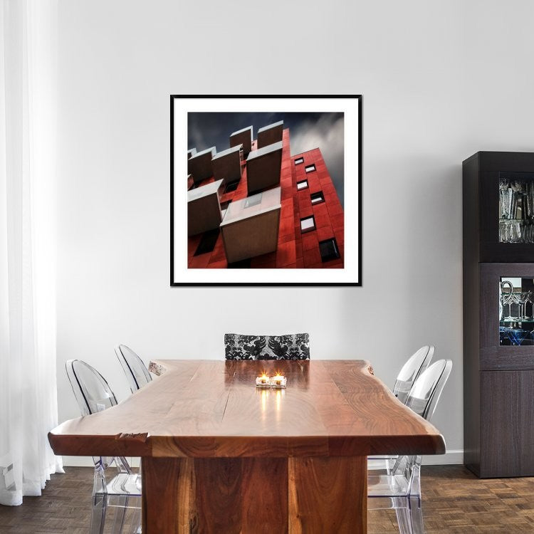 "Trays Outside" Framed Digital Print by Gilbert Claes, 44x44"