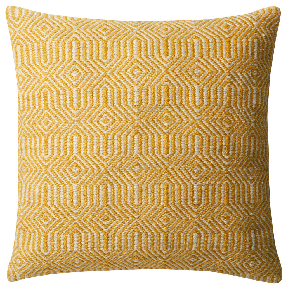22"x22" Hand Woven Geometric Indoor / Outdoor Decorative Throw Pillow by Loloi