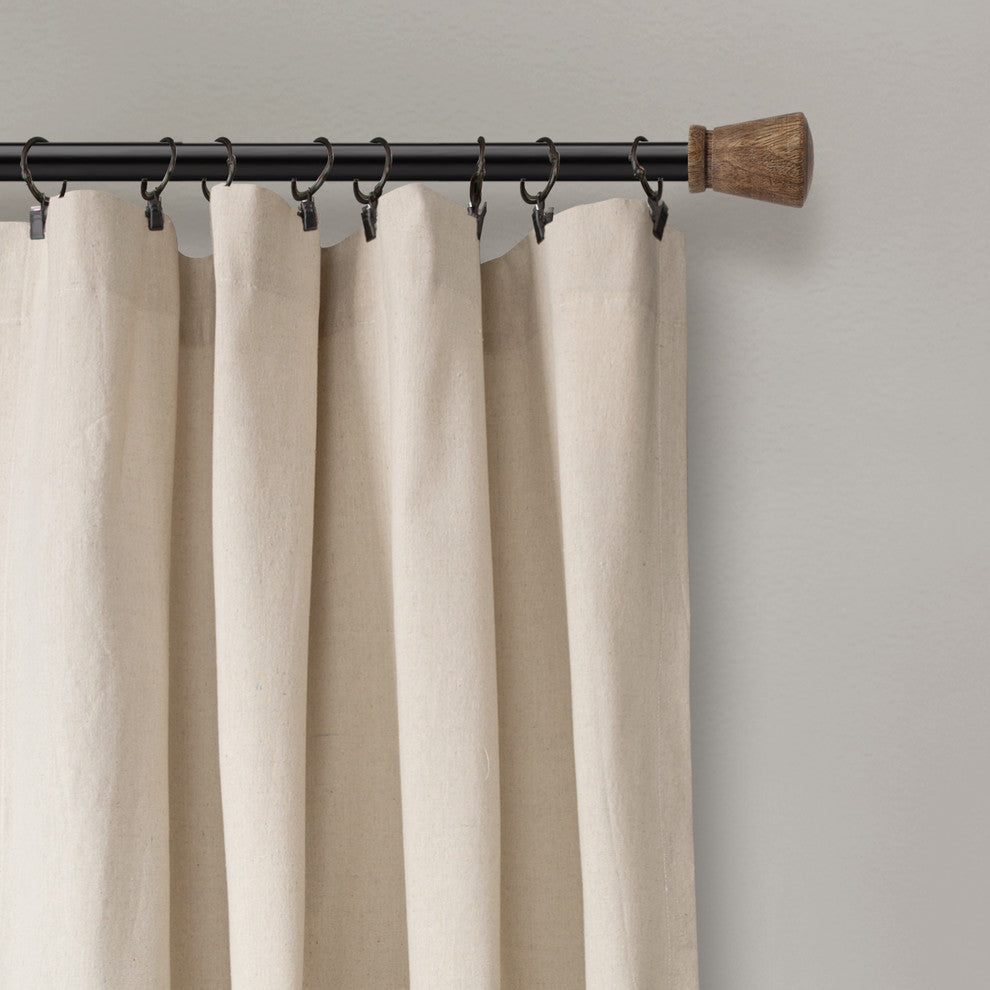 Linen Button Single Window Panel, Linen, 95"x40"