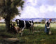 Julien Dupre Milking Hour, 21"x28" Wall Decal