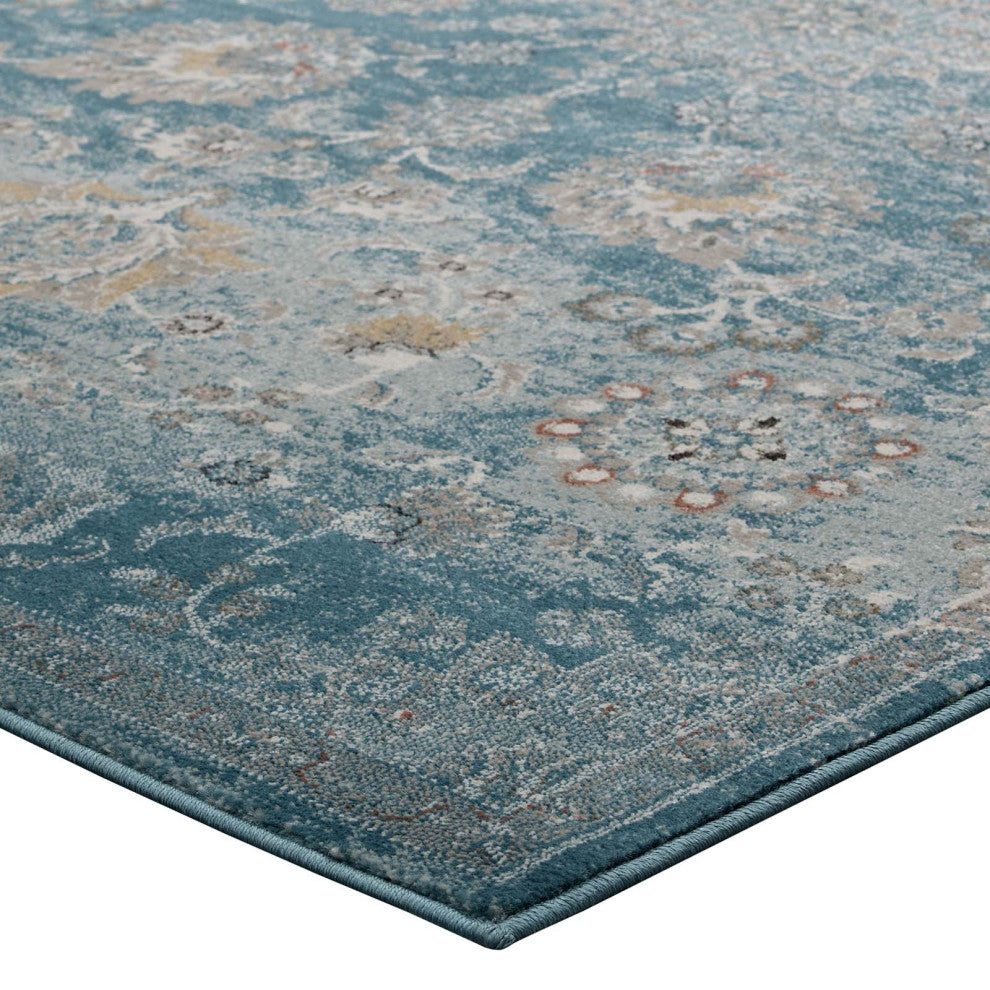 Cynara Distressed Floral Persian<br>Medallion 8x10 Area Rug