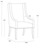 Aiden Dining Chair, Acacia, Pimlico Pebble Fabric
