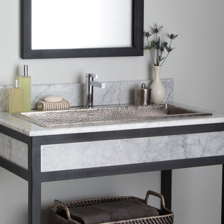 Trough 30 in Brushed Nickel