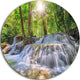 Kanchanaburi Waterfall, Photography Disc Metal Wall Art, 11"