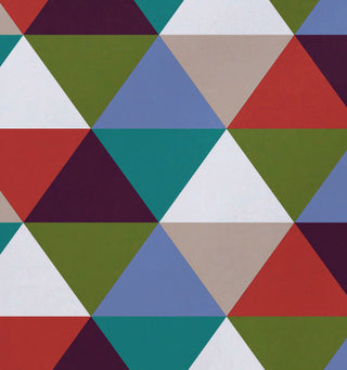 Geometric Decorative Placement, Green, Red, Set of 4