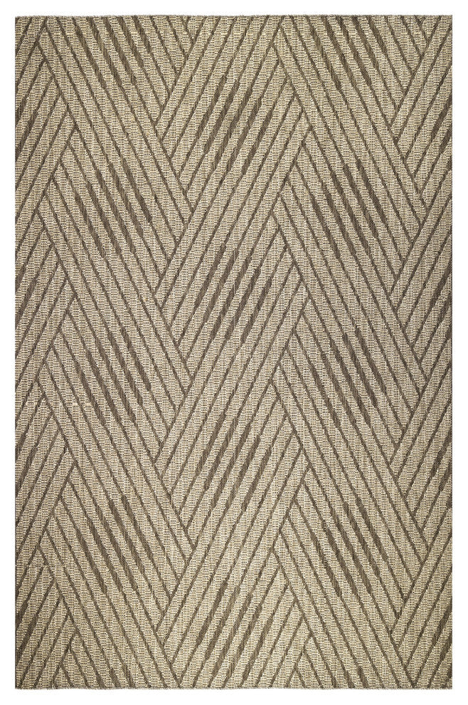 Maryland Abbel Indoor/Outdoor Area Rug, Beige, 6'6" x 9'10", Geometric