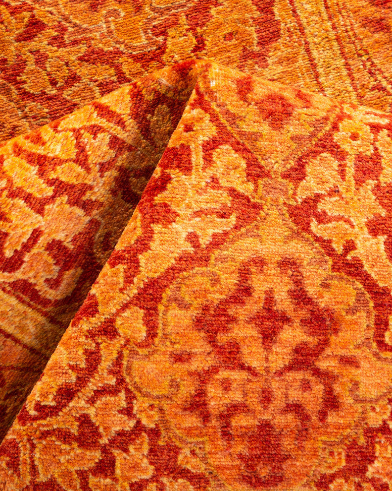 Mogul, One-of-a-Kind Hand-Knotted Area Rug Orange, 2'7"x9'9"