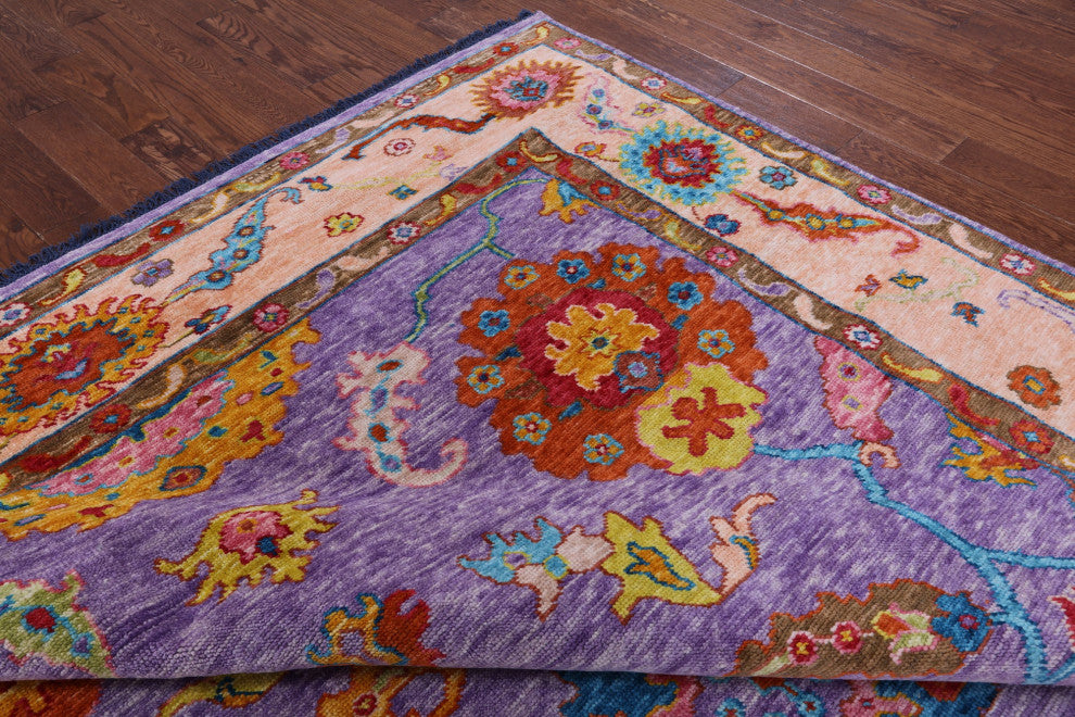 Turkish Oushak Hand-Knotted Wool Rug 9' 3" X 11' 9" - Q13540