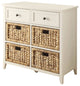 Benzara BM154276 Flavius Console Table With 6 Drawers, White