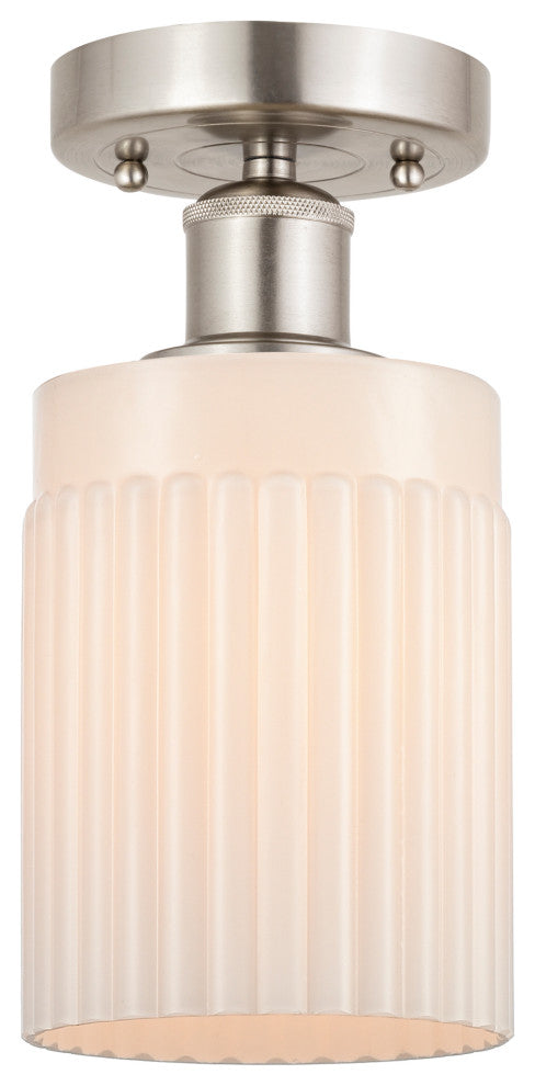 Innovations 616-1F-SN-G341 1 Light 4.5" Semi-Flush Mount, Brushed Satin Nickel