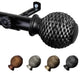 Vanna 13/16" Curtain Rod, Black, 120-170"