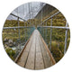 Bridge Over Hooker River In Aoraki, Bridge Round Metal Wall Art, 11"