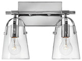 Hinkley Foster Small Two Light Vanity, Chrome
