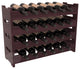 24-Bottle Mini Scalloped Wine Rack, Redwood, Burgundy+ Satin