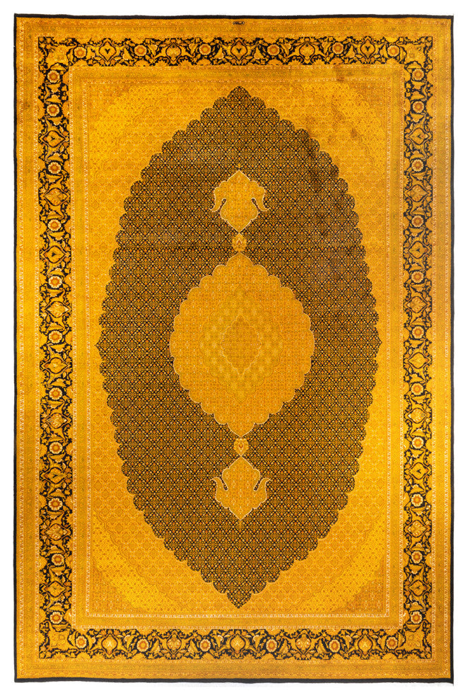 Fine Vibrance, One-of-a-Kind Handmade Area Rug Black, 18'7"x11'10"