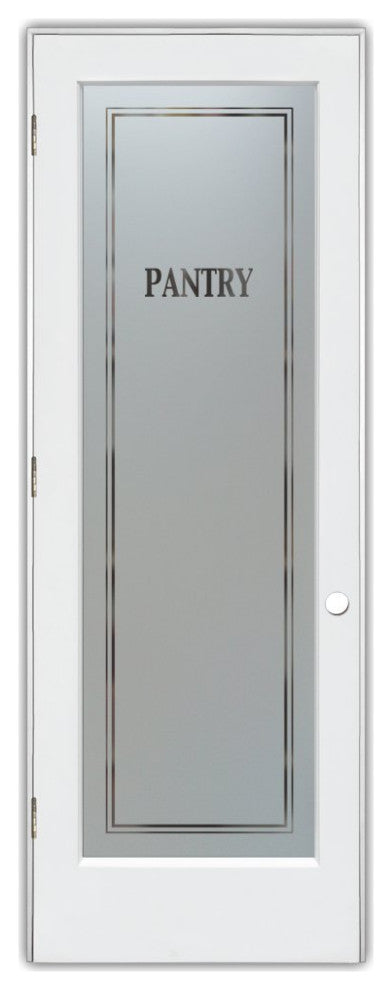 Pantry Door - Classic - Primed - 30" x 84" - Knob on Right - Pull Open