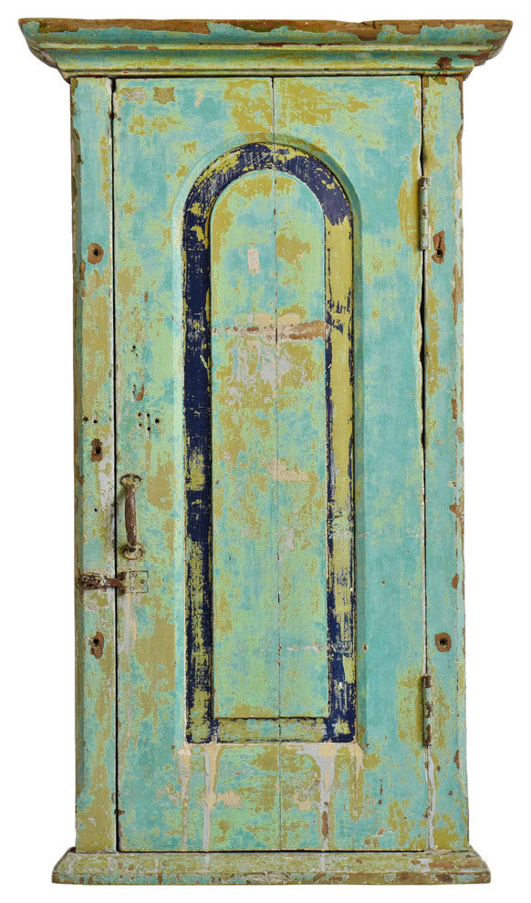 Consigned Wood Shutter Door Mirror