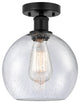 Innovations 616-1F-BK-G124-8 1 Light 8" Semi-Flush Mount, Matte Black