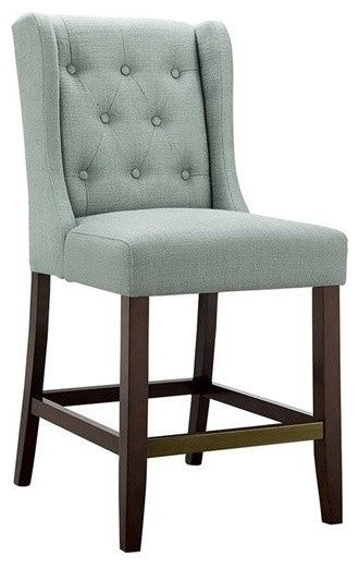 Madison Park Cleo Counter Height Stool Chair, Blue