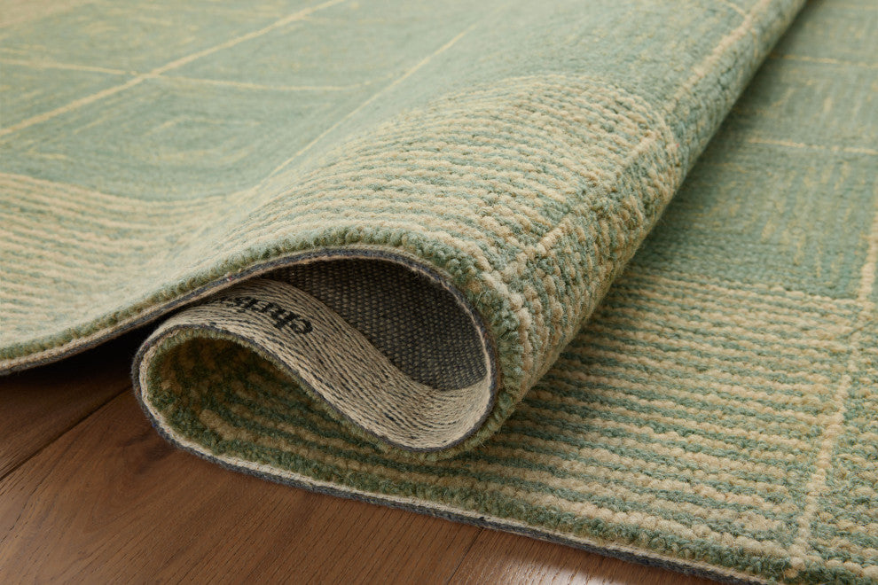Chris Loves Julia x Loloi Francis Green / Natural 2'-0" x 5'-0" Accent Rug