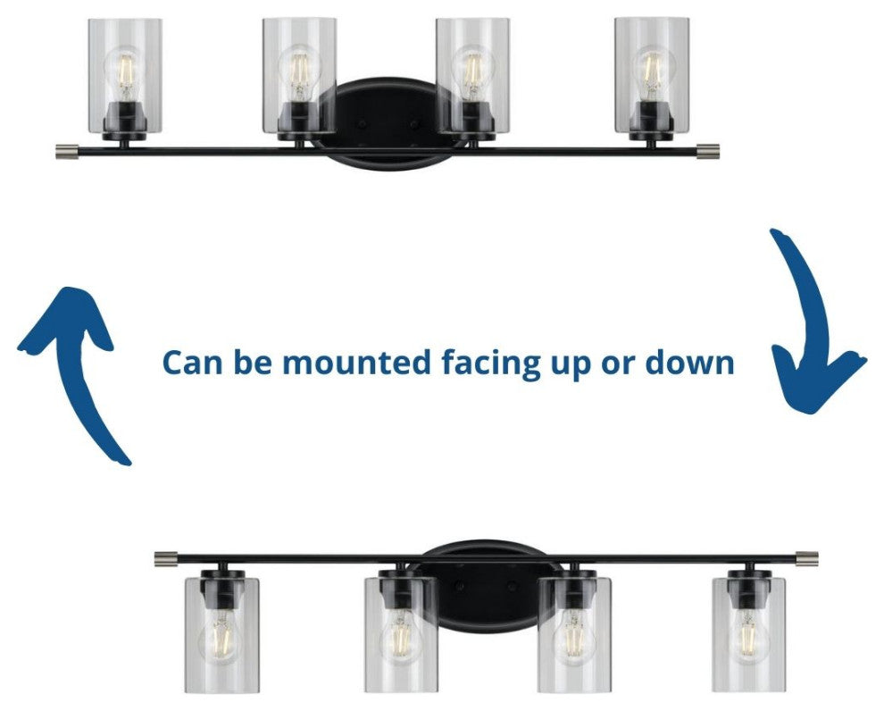 Riley Collection Black 4-Light Bath