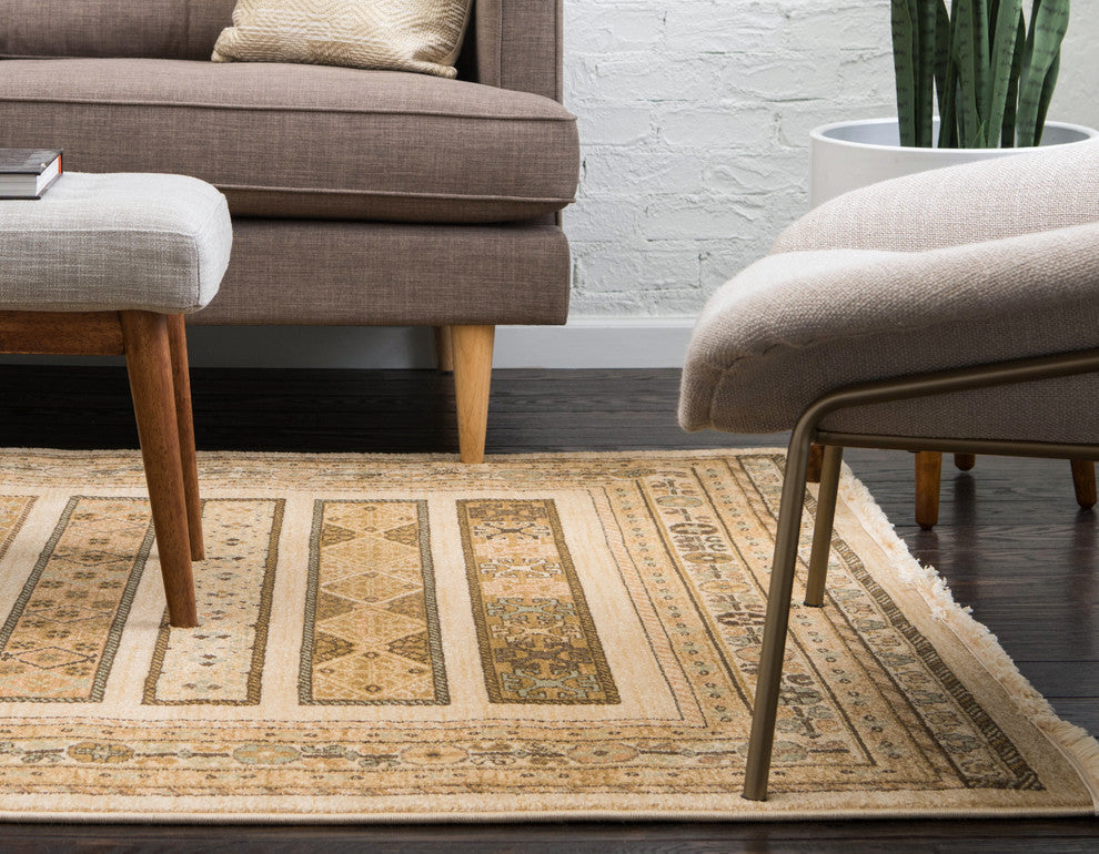 Unique Loom Ivory Pasadena Fars 7'x10' Area Rug