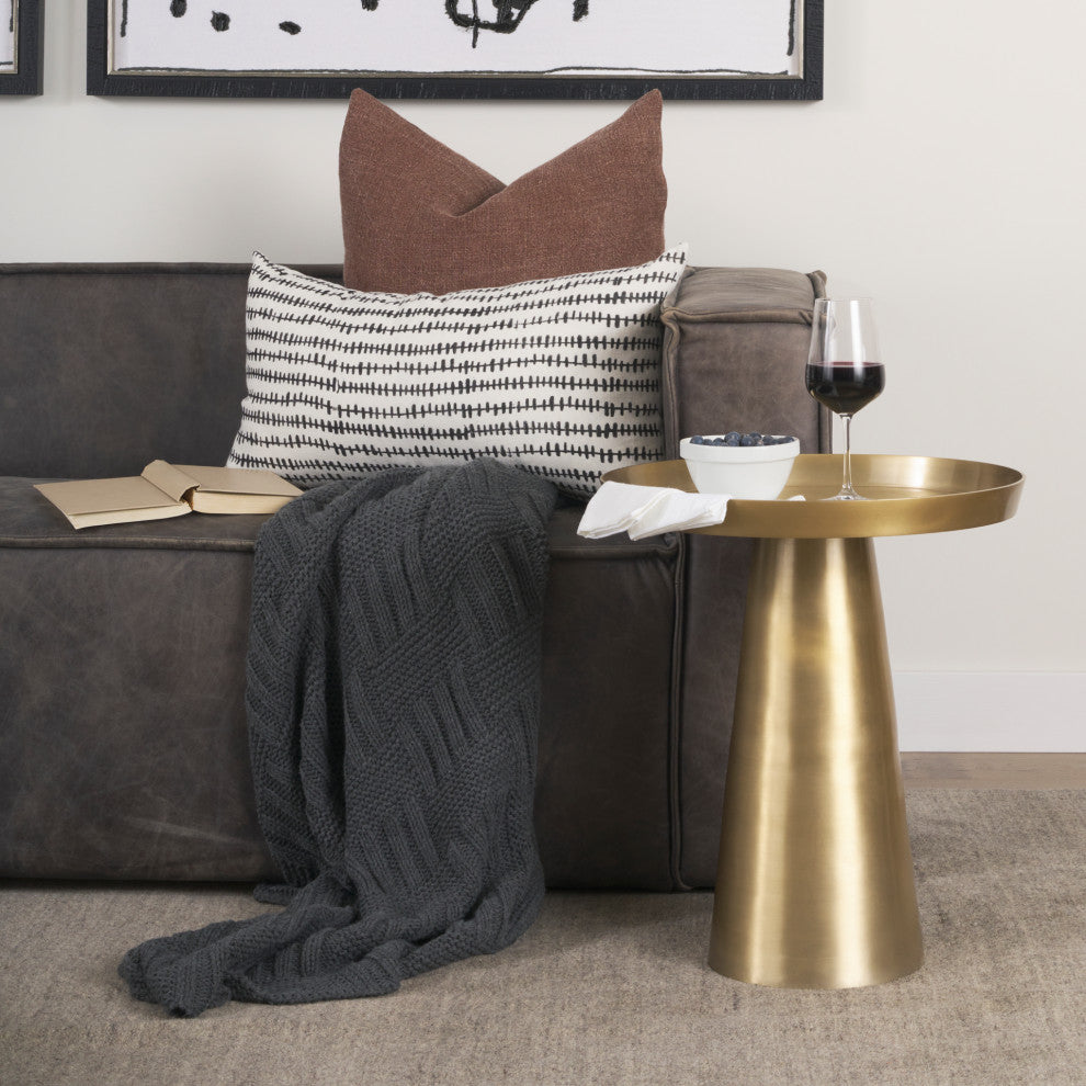 Jack Brown Linen Square Decorative Pillow Cover